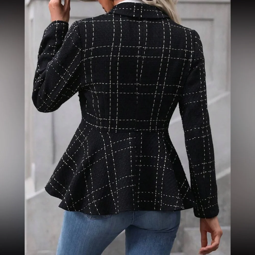 Classic‎ herringbone peplum jacket Holiday